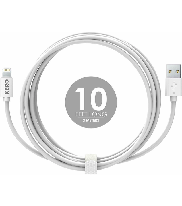 KERO - LASSO CABLE 3M LIGHTNING WHITE