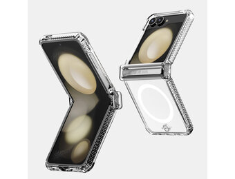 ITSKINS Hybrid R Clear Hinge MagSafe Case for Samsung Galaxy Z Flip 6 - Transparent