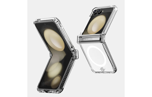 ITSKINS Hybrid R Clear Hinge MagSafe Case for Samsung Galaxy Z Flip 6 - Transparent