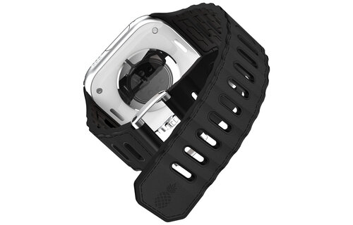 ITSKINS Ballistic R Lux Pineapple leather Band for Apple Watch 42/44/45/46/49mm - Black