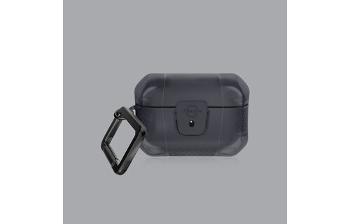 ITSKINS Spectrum R Frost Case with Lock for AirPods Pro / Pro 2 - Smoke