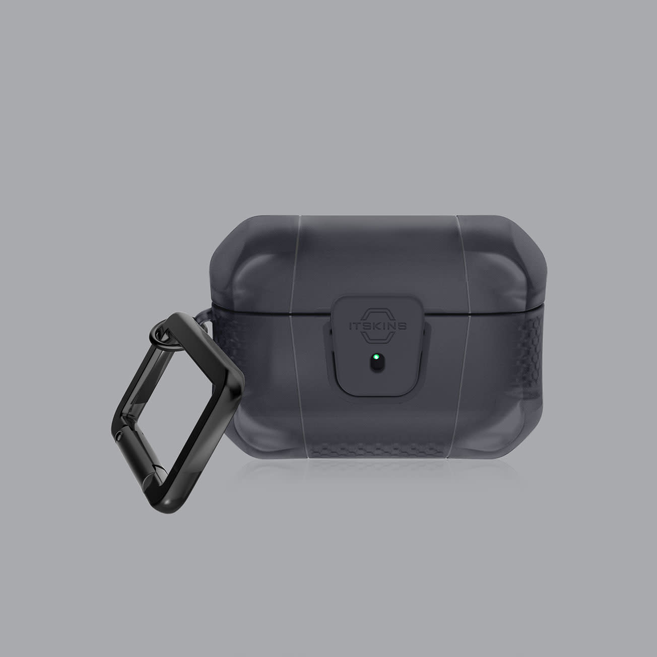 ITSKINS Spectrum R Frost Case with Lock for AirPods Pro / Pro 2 - Smoke