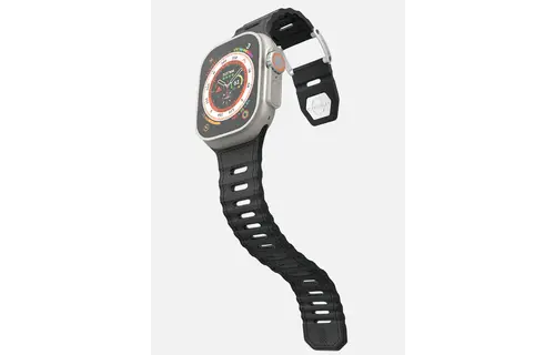 ITSKINS Ballistic R Lux Pineapple leather Band for Apple Watch 42/44/45/46/49mm - Black