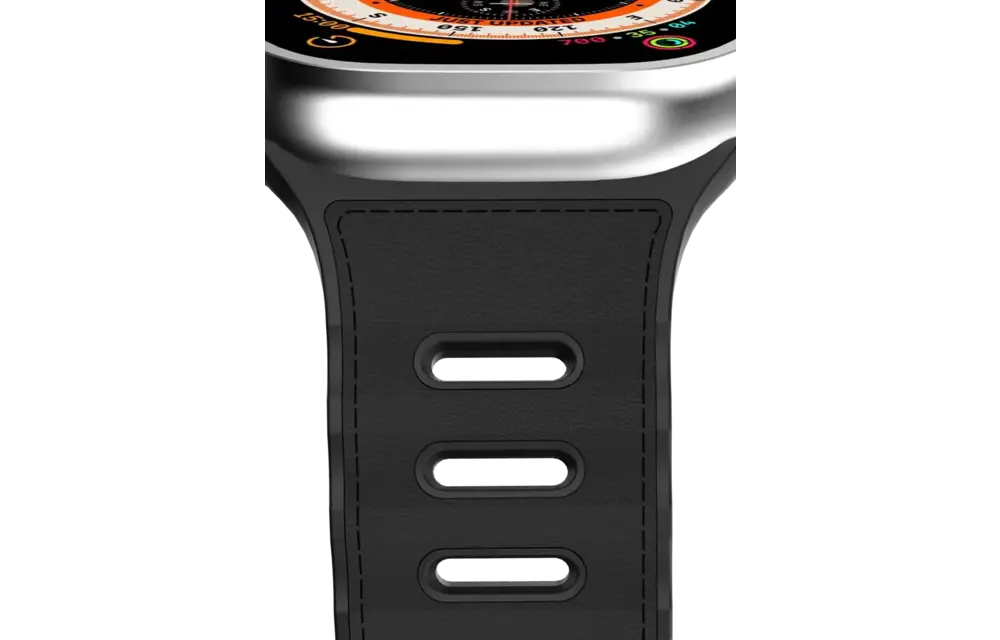 ITSKINS Ballistic R Lux Pineapple leather Band for Apple Watch 42/44/45/46/49mm - Black