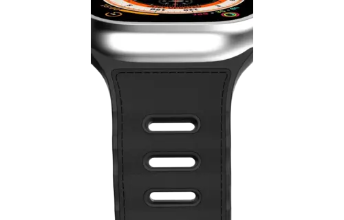 ITSKINS Ballistic R Lux Pineapple leather Band for Apple Watch 42/44/45/46/49mm - Black