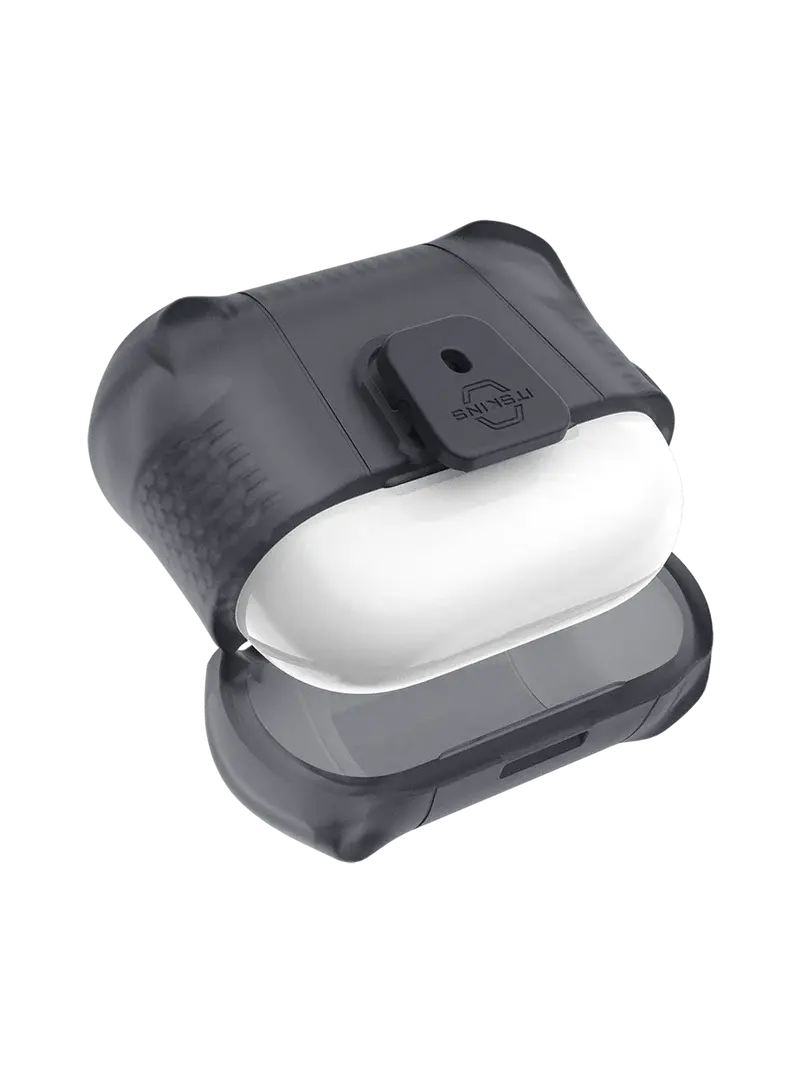 ITSKINS Spectrum R Frost Case with Lock for AirPods Pro / Pro 2 - Smoke