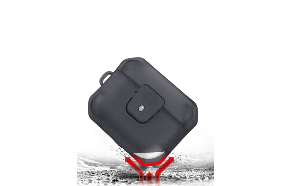 ITSKINS Spectrum R Frost Case with Lock for AirPods Pro / Pro 2 - Smoke