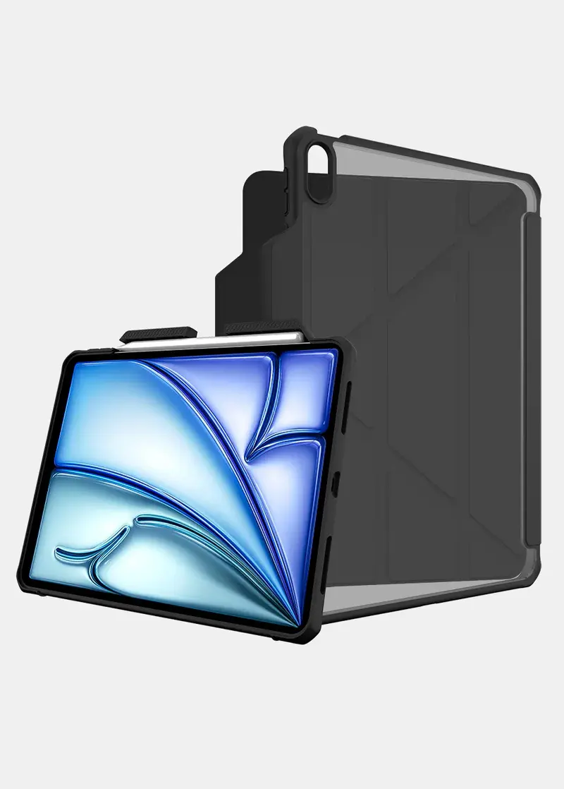 ITSKINS Hybrid R Solid Folio Case for iPad Air 11" M2 (6th-Gen 2024) - Black