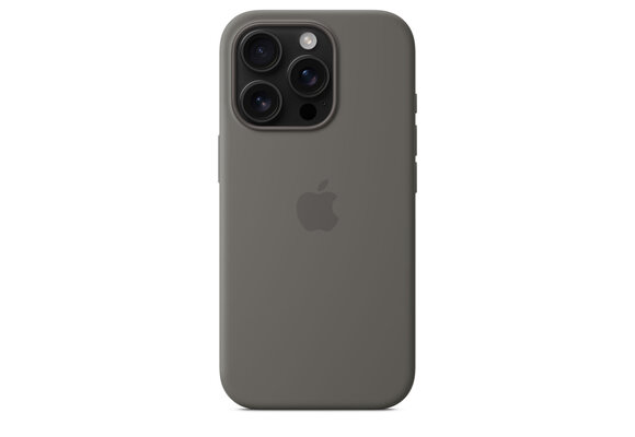 Apple iPhone 16 Pro Silicone Case with MagSafe - Stone Gray