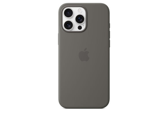 Apple iPhone 16 Pro Max Silicone Case with MagSafe - Stone Gray