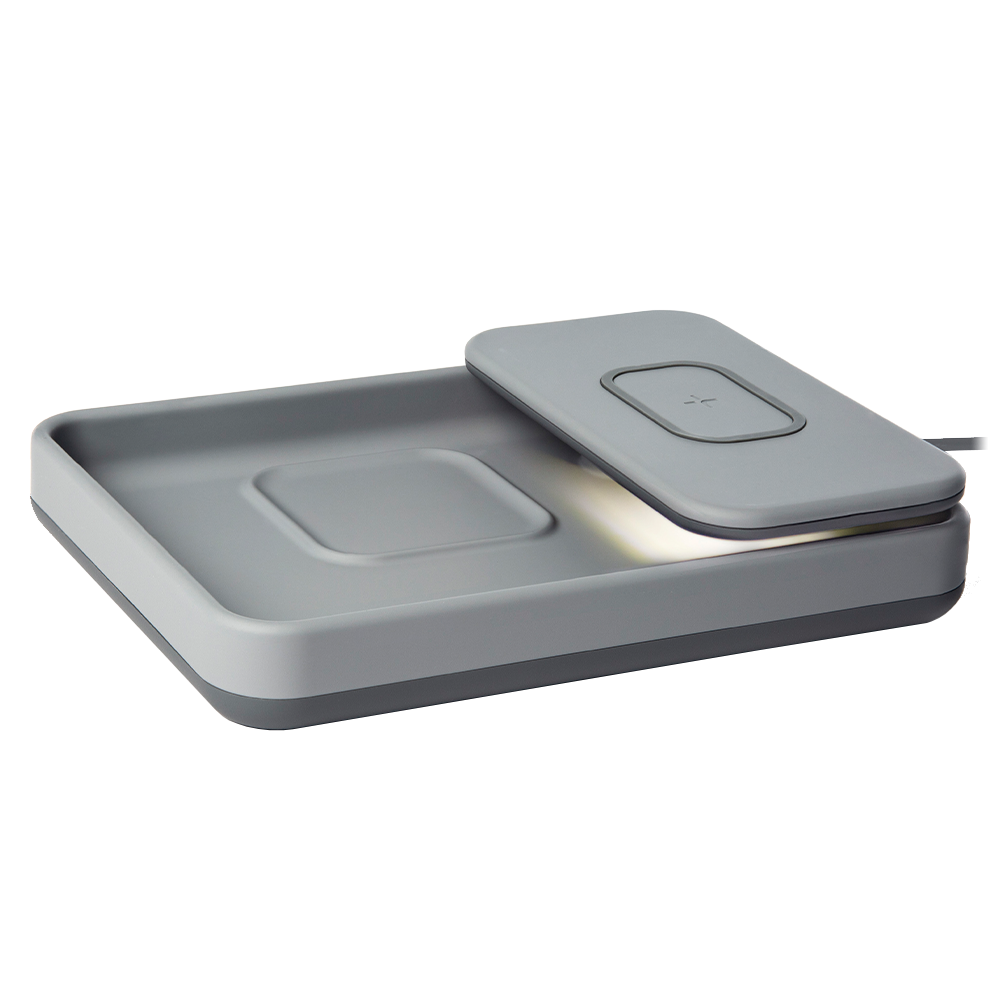 TYLT Tray Pivot Phone and Headphone Wireless Charging Pad 10w - Gray