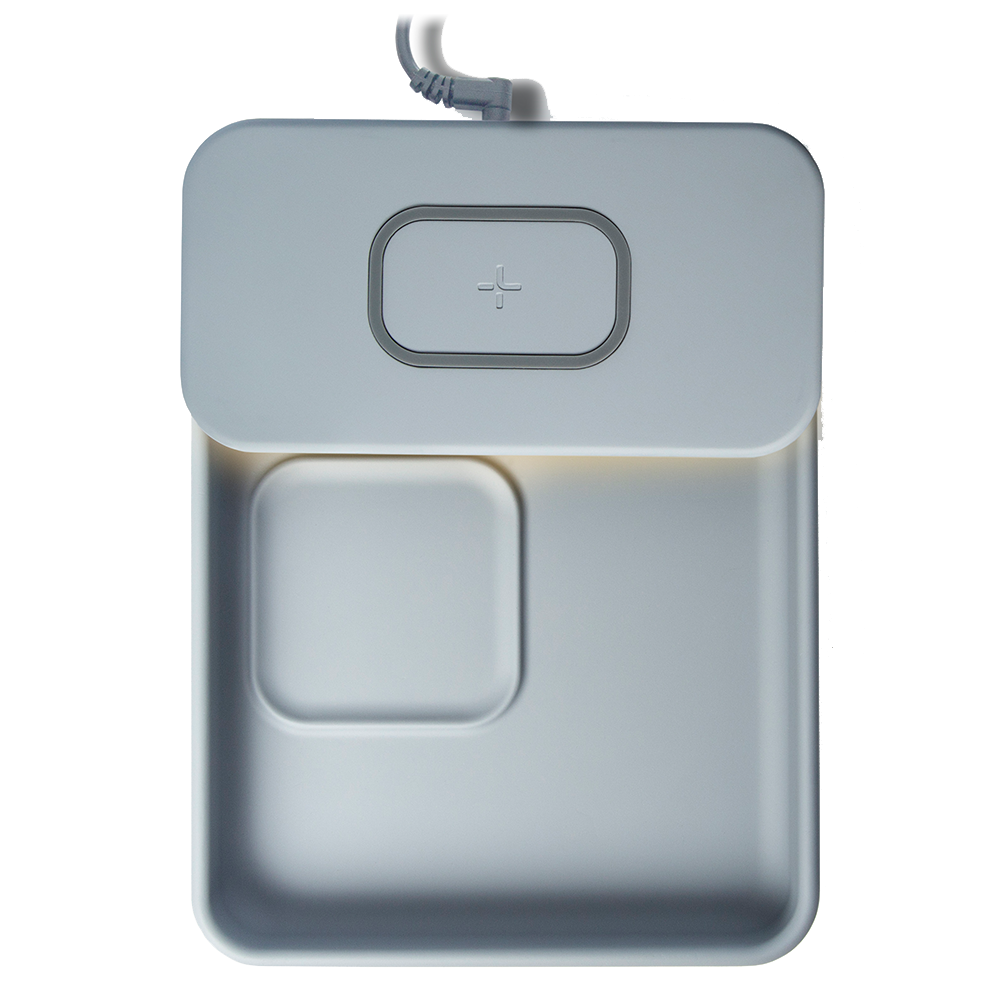 TYLT Tray Pivot Phone and Headphone Wireless Charging Pad 10w - Gray