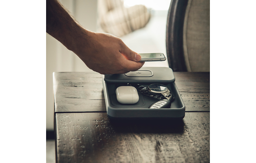 TYLT Tray Pivot Phone and Headphone Wireless Charging Pad 10w - Gray