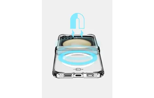 ITSKINS Hybrid R Clear Hinge MagSafe Case for Samsung Galaxy Z Flip 6 - Transparent