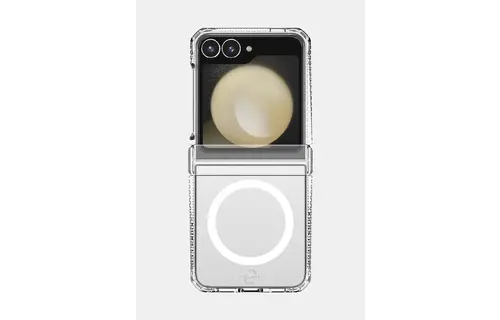 ITSKINS Hybrid R Clear Hinge MagSafe Case for Samsung Galaxy Z Flip 6 - Transparent