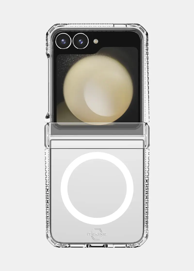 ITSKINS Hybrid R Clear Hinge MagSafe Case for Samsung Galaxy Z Flip 6 - Transparent