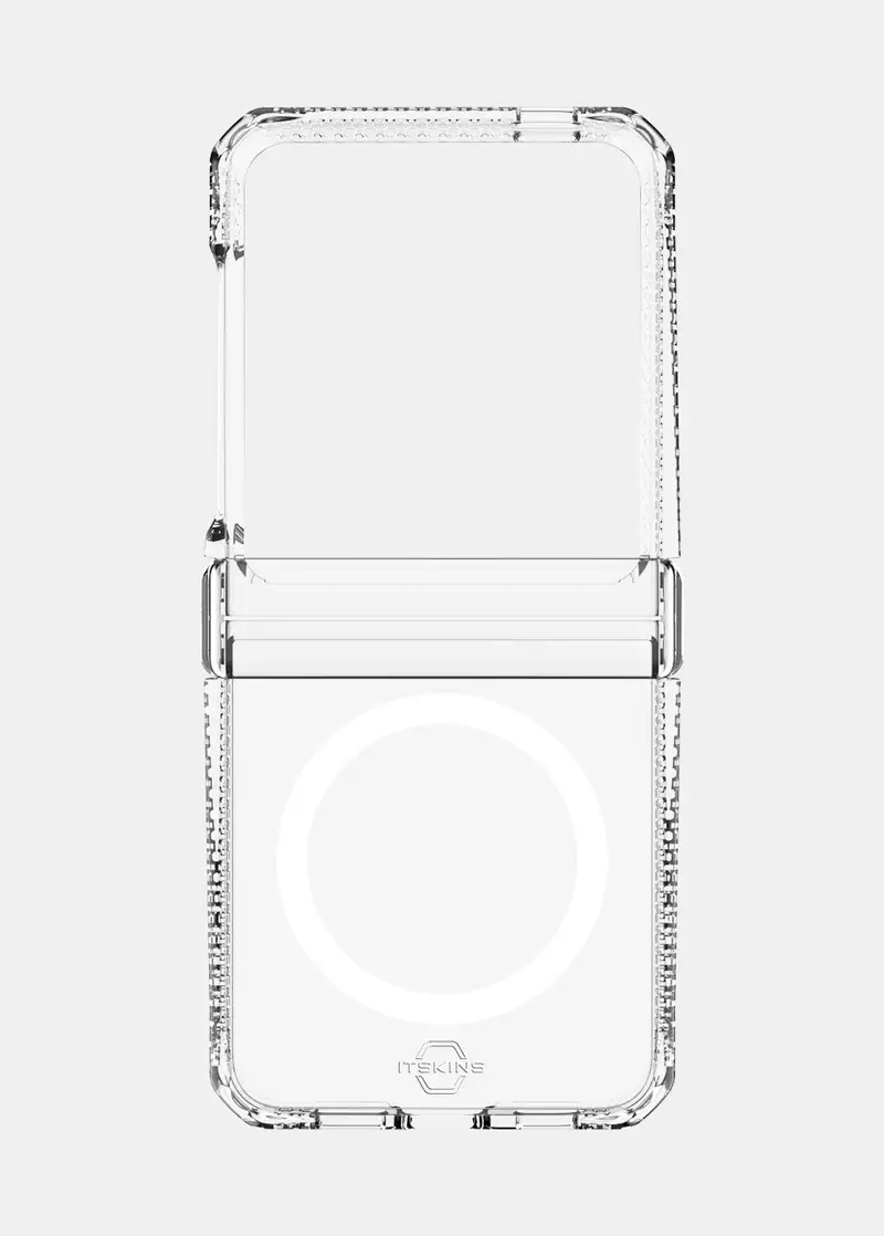 ITSKINS Hybrid R Clear Hinge MagSafe Case for Samsung Galaxy Z Flip 6 - Transparent