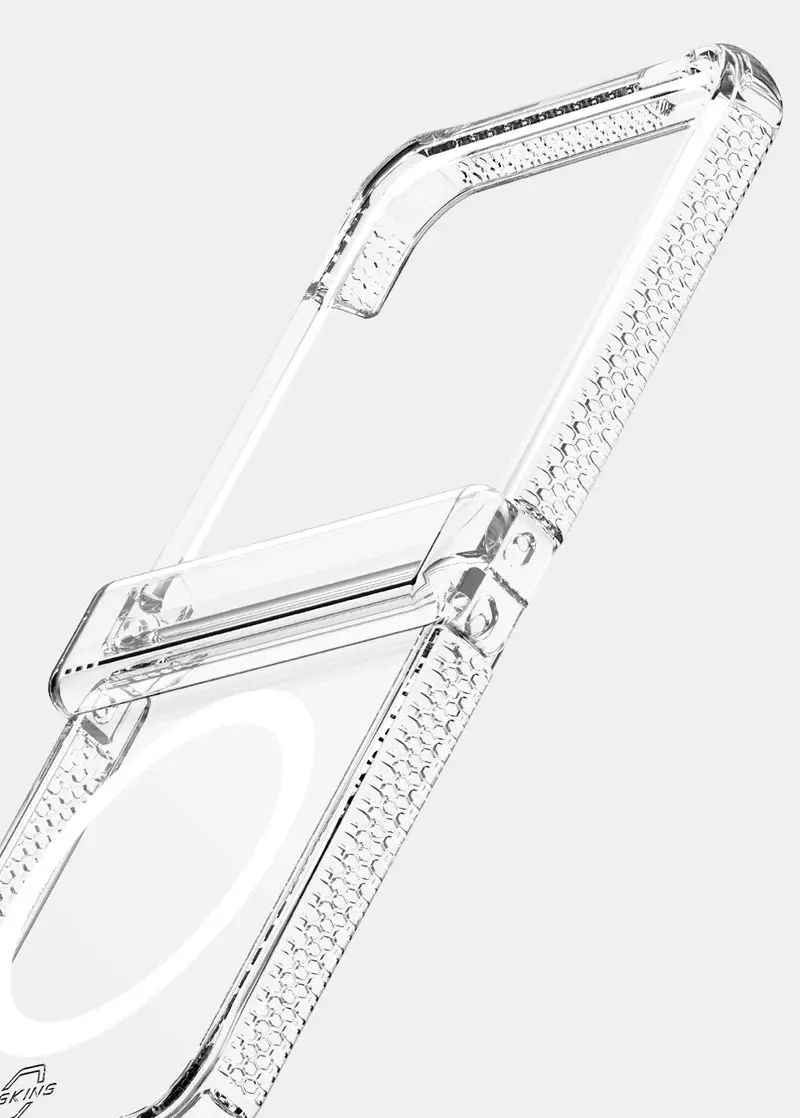 ITSKINS Hybrid R Clear Hinge MagSafe Case for Samsung Galaxy Z Flip 6 - Transparent