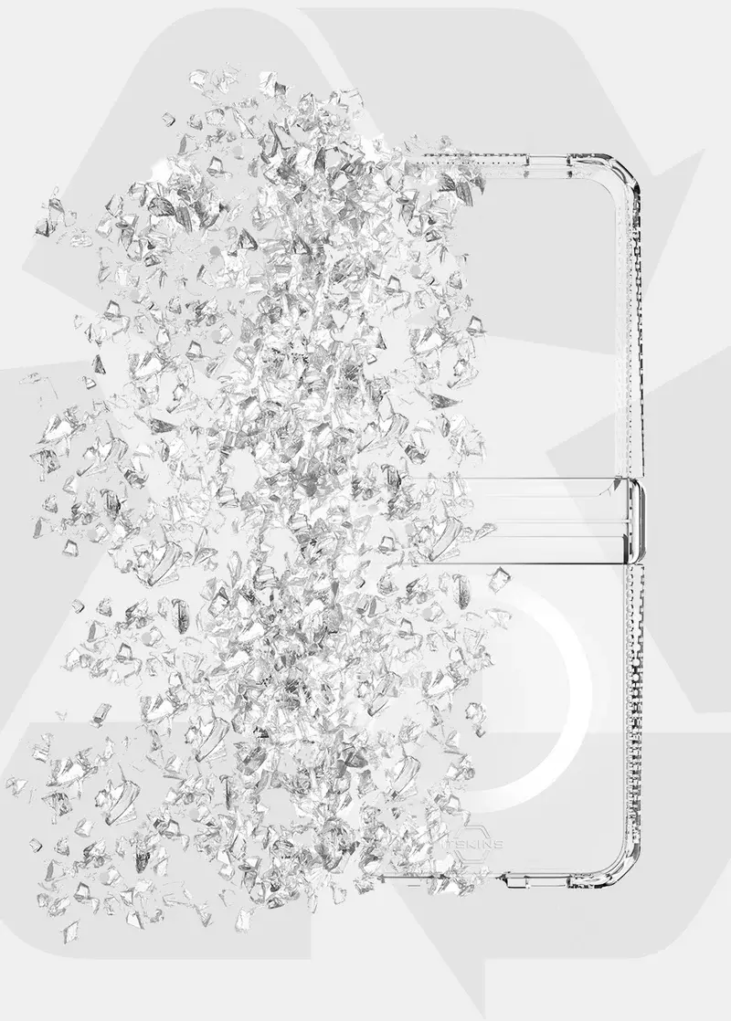 ITSKINS Hybrid R Clear Hinge MagSafe Case for Samsung Galaxy Z Flip 6 - Transparent