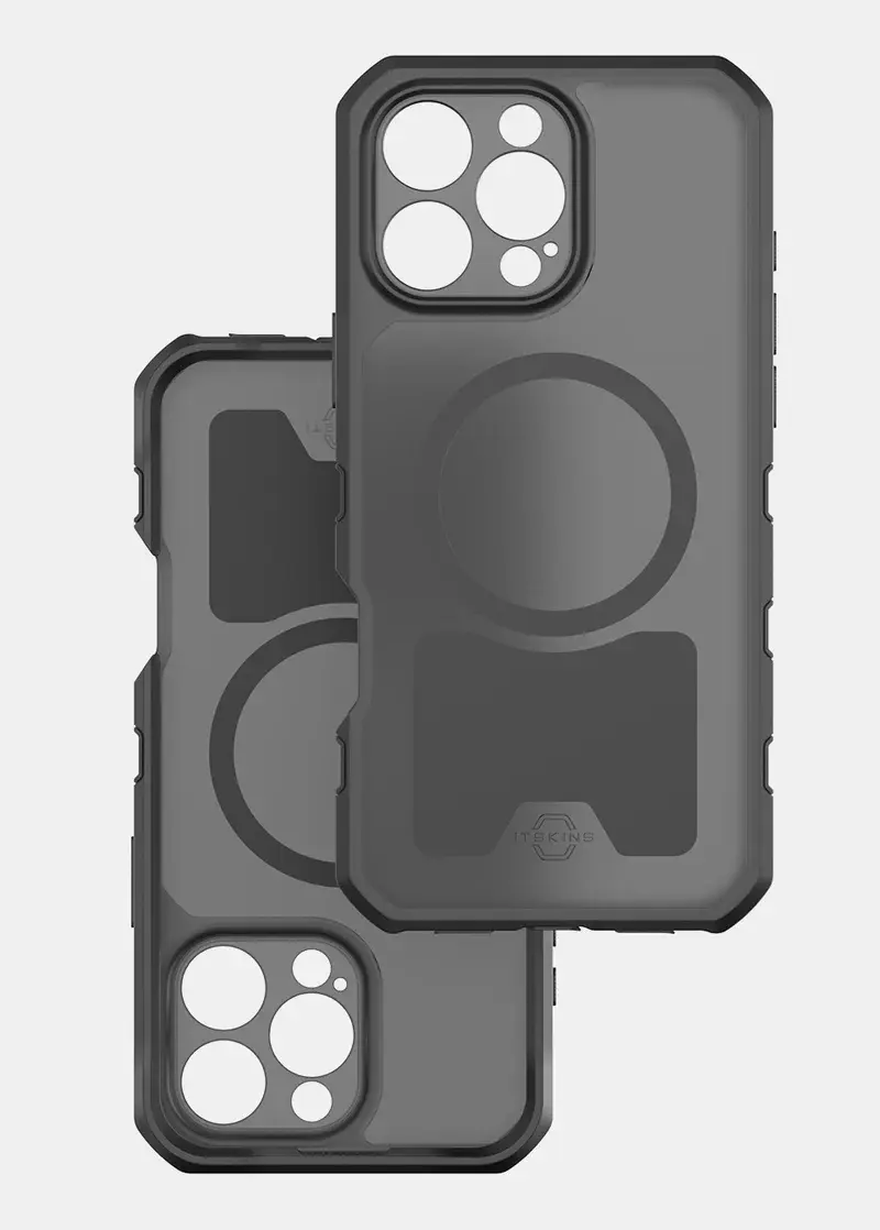 ITSKINS Vault R Frost Megnetic with MagSafe Case for iPhone 16 Pro Max - Grey Black