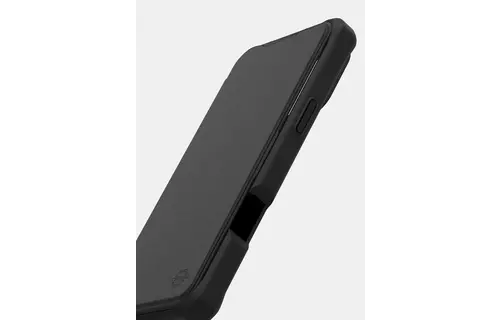 ITSKINS Hybrid R Leather Folio MagSafe Case for iPhone 16 Pro Max - Black