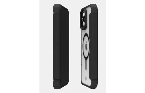 ITSKINS Hybrid R Leather Folio MagSafe Case for iPhone 16 Pro Max - Black