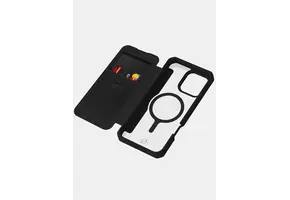 ITSKINS Hybrid R Leather Folio MagSafe Case for iPhone 16 Pro Max - Black