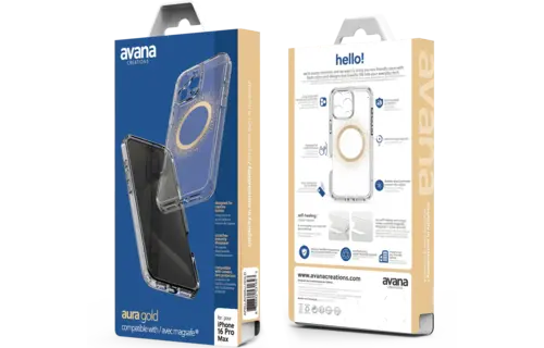 Avana aura MagSafe Case for iPhone 16 Pro Max - Clear Gold
