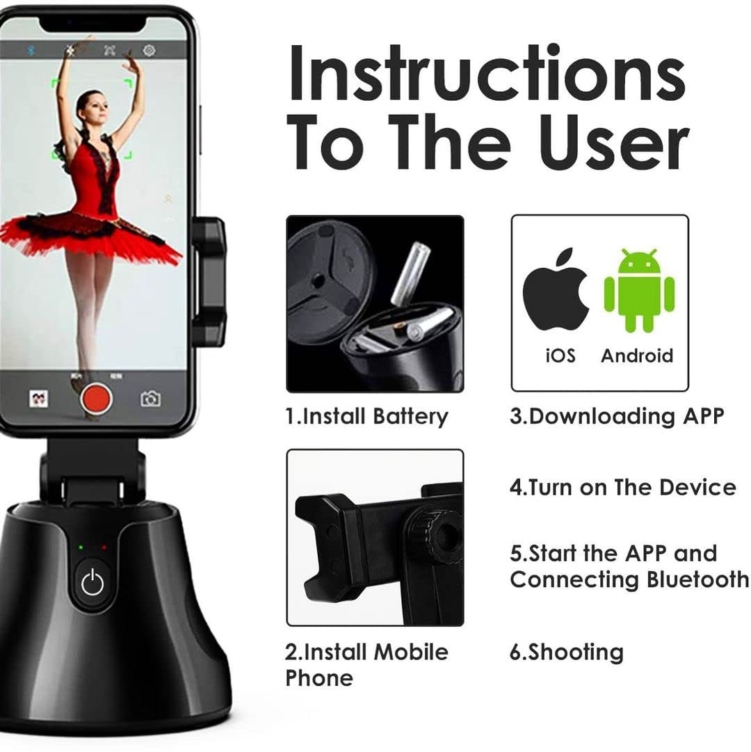 Apai Genie Samart Robot Cameraman 360°Rotation Face Tracking Mobile Phone Holder