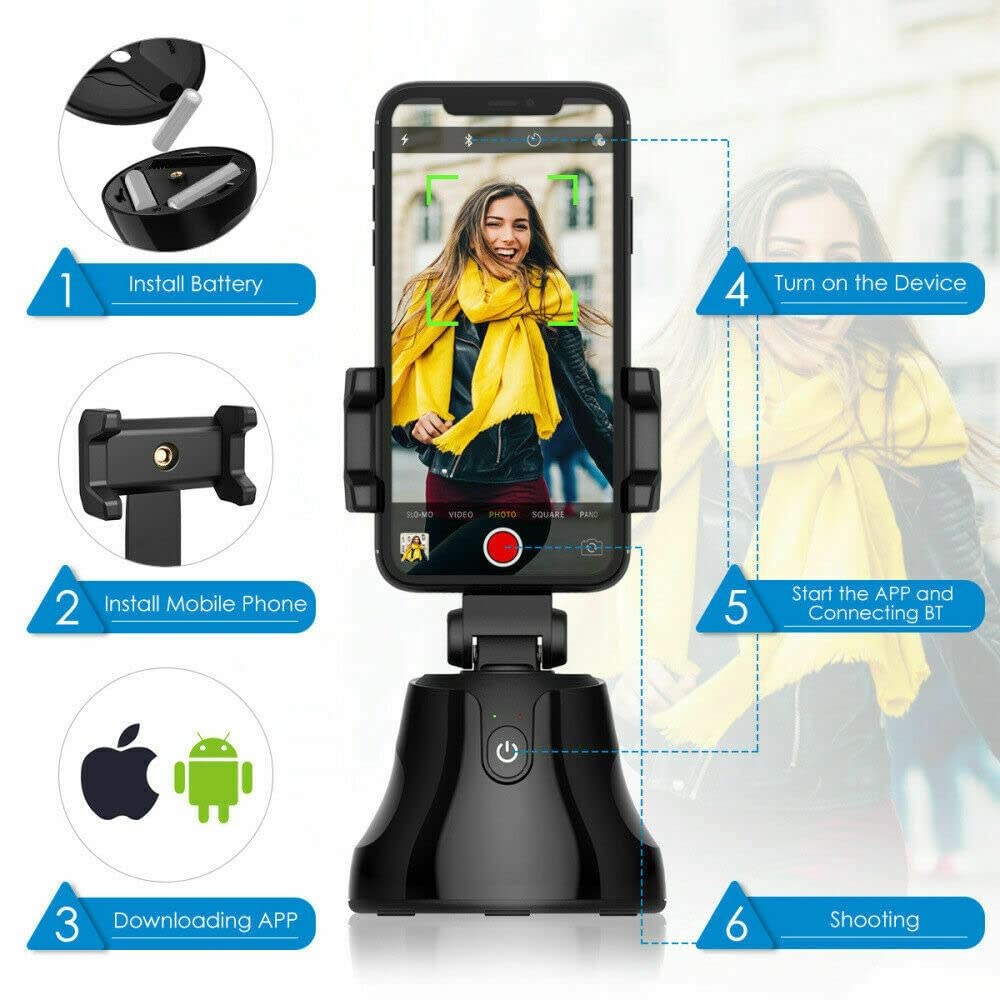 Apai Genie Samart Robot Cameraman 360°Rotation Face Tracking Mobile Phone Holder