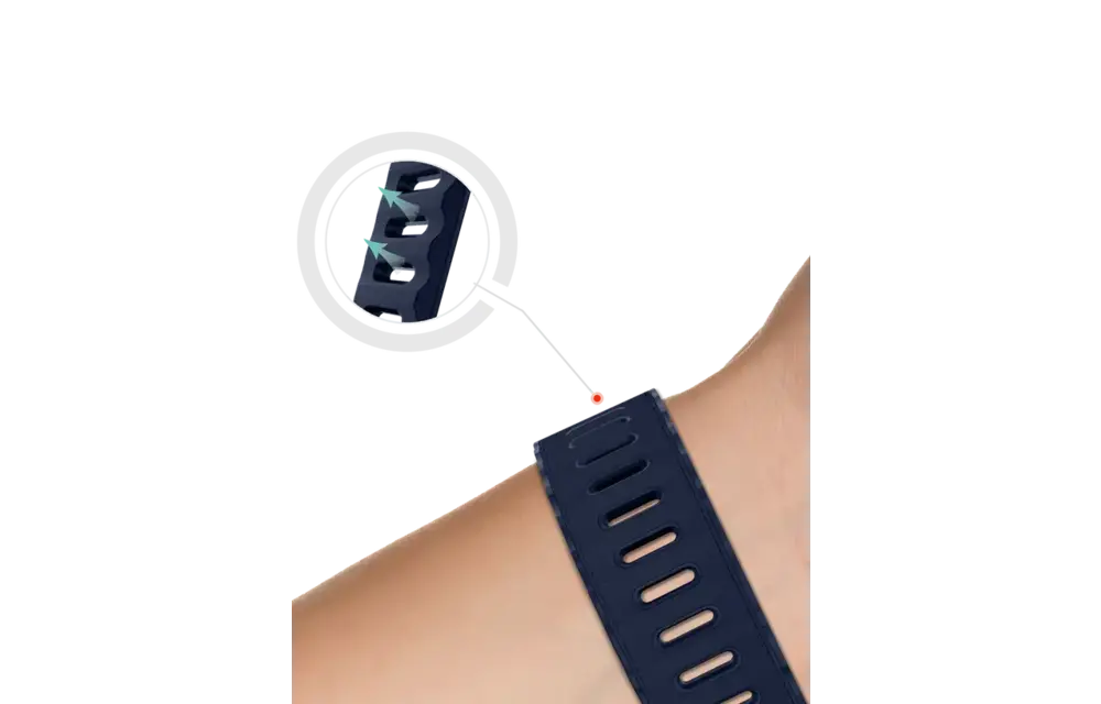 ITSKINS Ballistic R Lux Pineapple leather  Band  for Apple Watch 42/44/45/46/49mm - Navy Blue