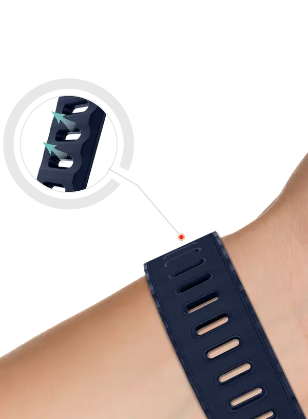 ITSKINS Ballistic R Lux Pineapple leather  Band  for Apple Watch 42/44/45/46/49mm - Navy Blue