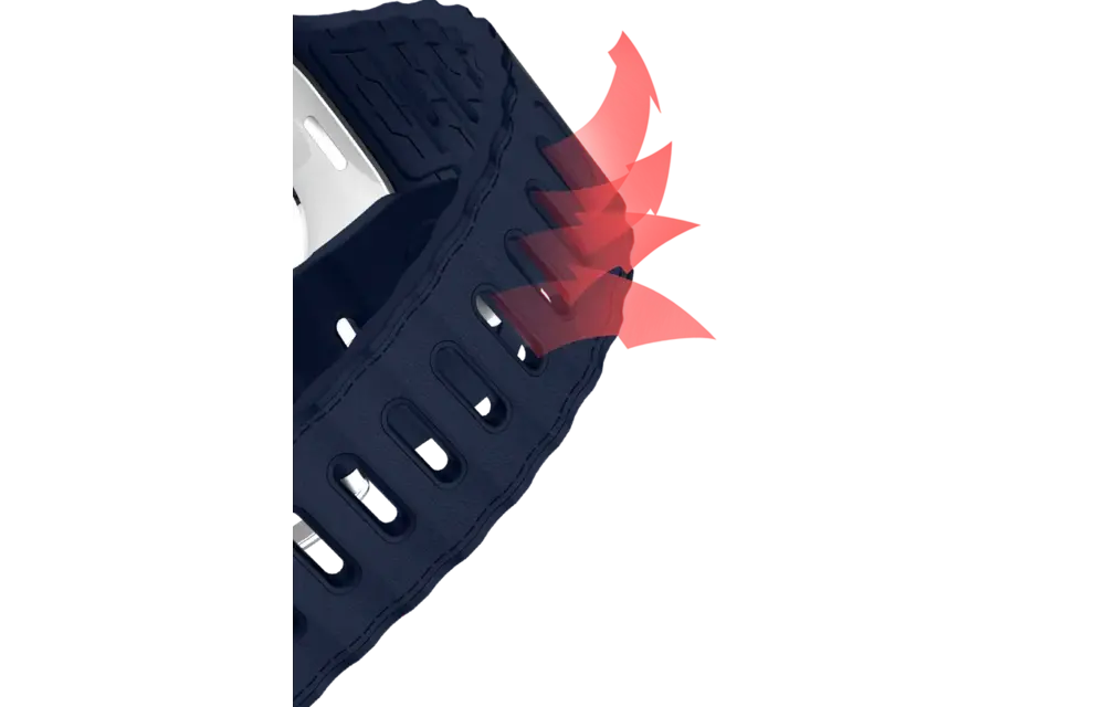 ITSKINS Ballistic R Lux Pineapple leather  Band  for Apple Watch 42/44/45/46/49mm - Navy Blue