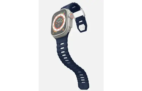 ITSKINS Ballistic R Lux Pineapple leather  Band  for Apple Watch 42/44/45/46/49mm - Navy Blue