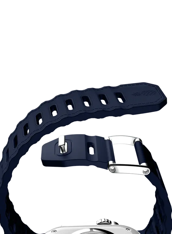 ITSKINS Ballistic R Lux Pineapple leather  Band  for Apple Watch 42/44/45/46/49mm - Navy Blue