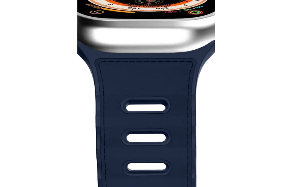 ITSKINS Ballistic R Lux Pineapple leather  Band  for Apple Watch 42/44/45/46/49mm - Navy Blue