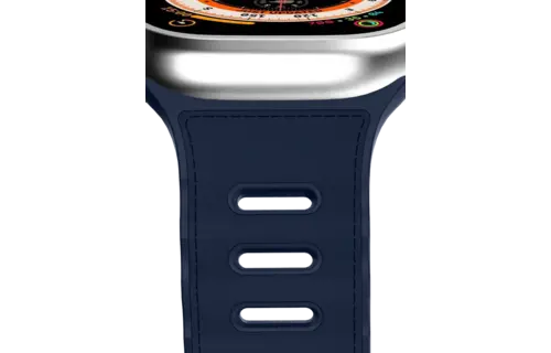ITSKINS Ballistic R Lux Pineapple leather  Band  for Apple Watch 42/44/45/46/49mm - Navy Blue