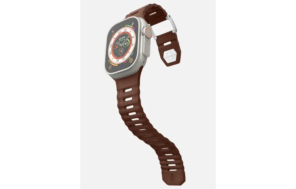 ITSKINS Ballistic R Lux Pineapple leather  Band  for Apple Watch 42/44/45/46/49mm - Brown