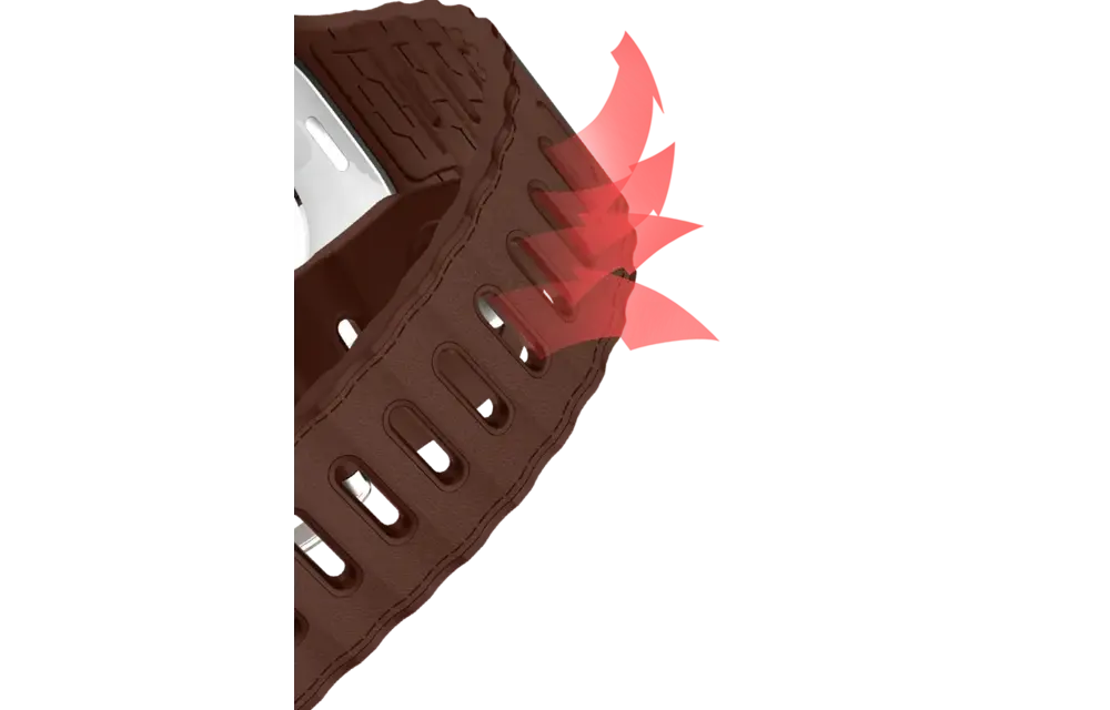 ITSKINS Ballistic R Lux Pineapple leather  Band  for Apple Watch 42/44/45/46/49mm - Brown