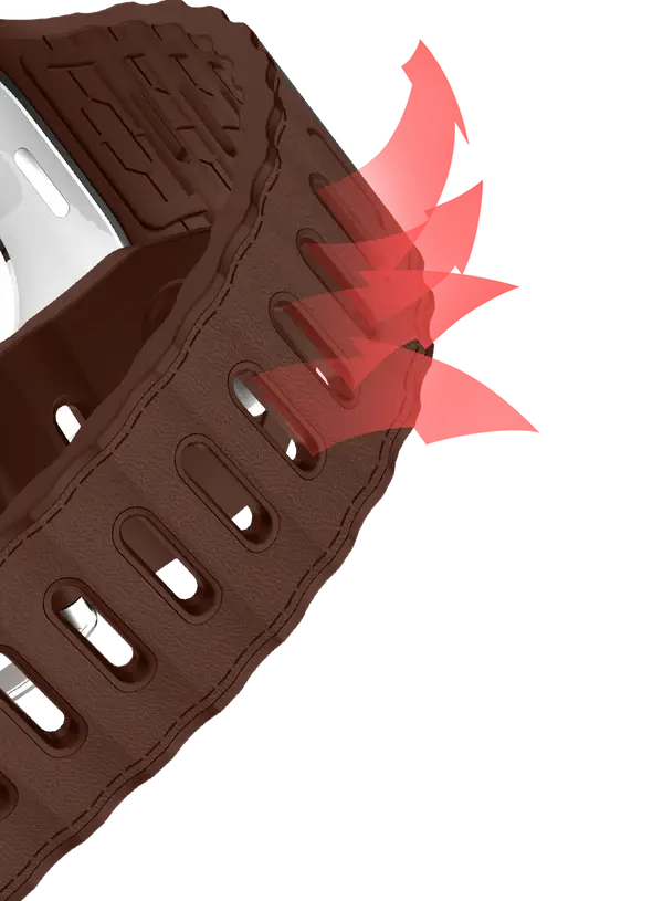 ITSKINS Ballistic R Lux Pineapple leather  Band  for Apple Watch 42/44/45/46/49mm - Brown