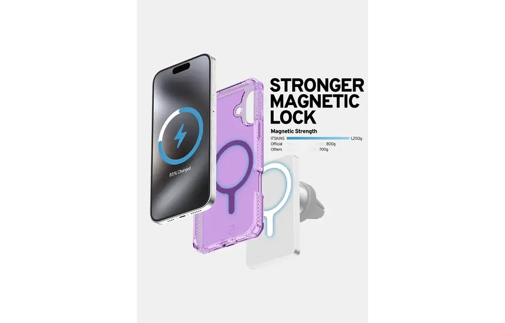 ITSKINS Hybrid R Vapor MagSafe Case for iPhone 16 - Light Purple