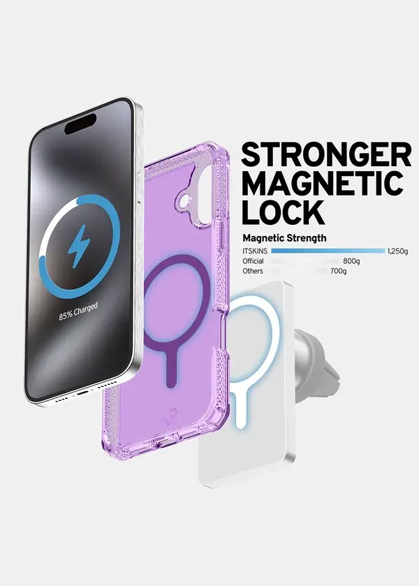 ITSKINS Hybrid R Vapor MagSafe Case for iPhone 16 - Light Purple