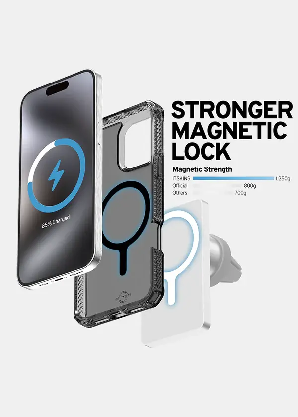 ITSKINS Hybrid R Vapor MagSafe Case for iPhone 16 Pro - Smoke