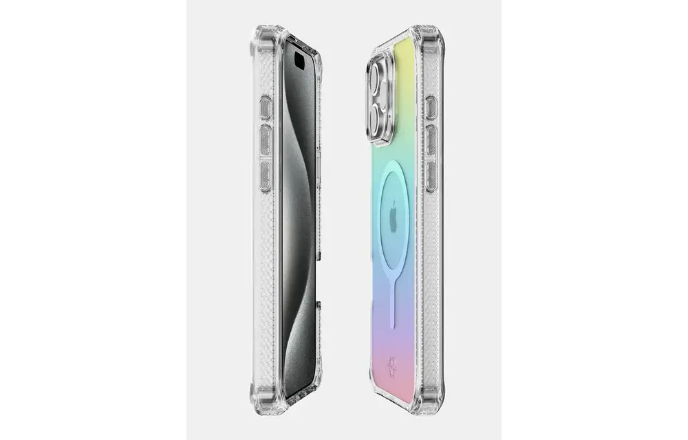 ITSKINS Hybrid R Vapor MagSafe Case for iPhone 16 Pro - Iridescent Violet