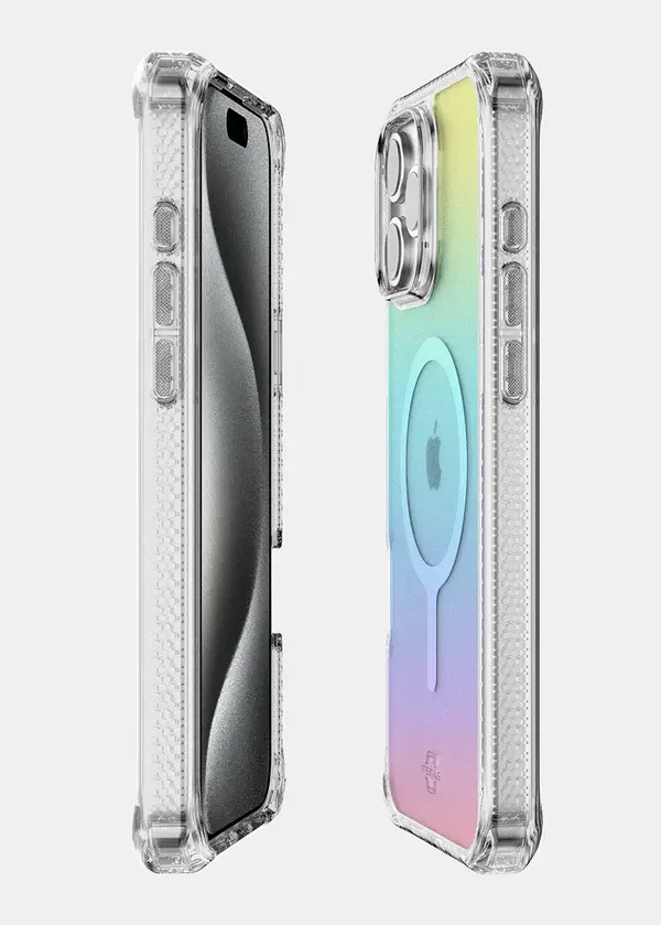 ITSKINS Hybrid R Vapor MagSafe Case for iPhone 16 Pro - Iridescent Violet