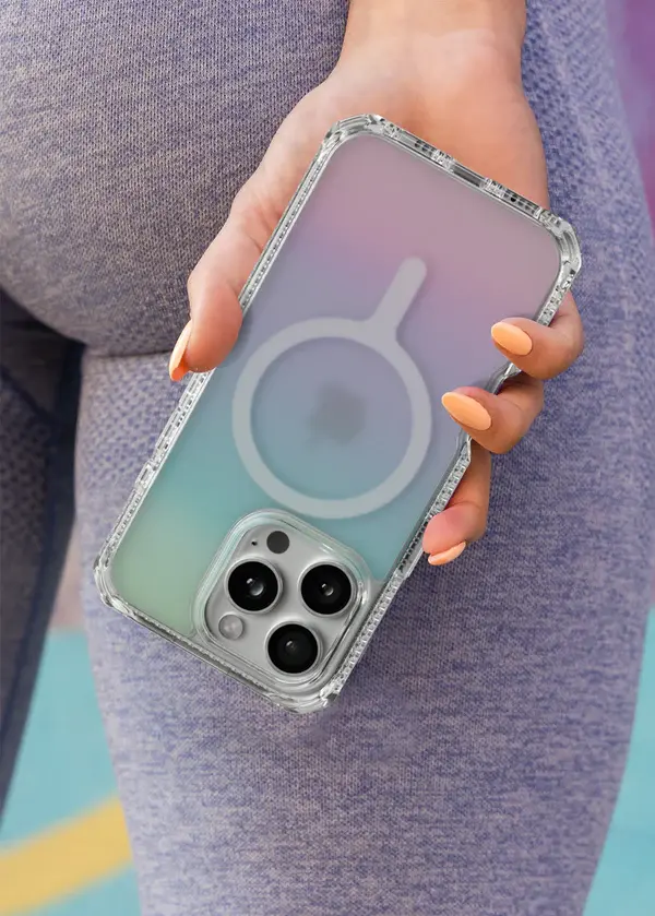 ITSKINS Hybrid R Vapor MagSafe Case for iPhone 16 Pro - Iridescent Violet