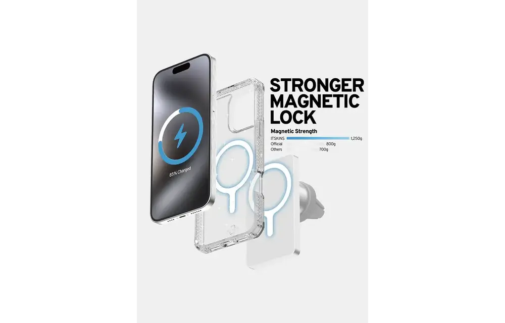 ITSKINS Hybrid R Spark MagSafe Case for iPhone 16  Pro - Transparent