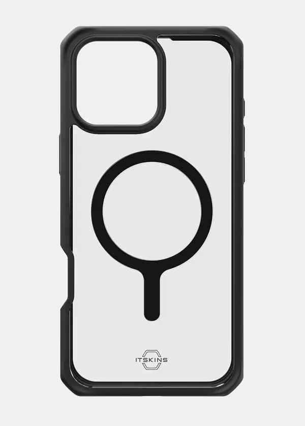 ITSKINS Hybrid R Solid MagSafe Case for iPhone 16 Pro - Black/Clear