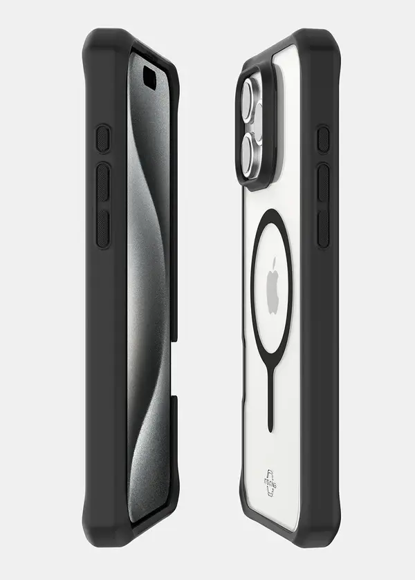 ITSKINS Hybrid R Solid MagSafe Case for iPhone 16 Pro - Black/Clear