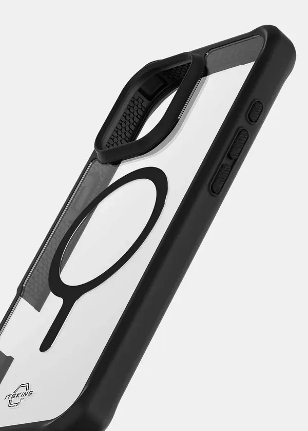 ITSKINS Hybrid R Solid MagSafe Case for iPhone 16 Pro Max - Black/Clear